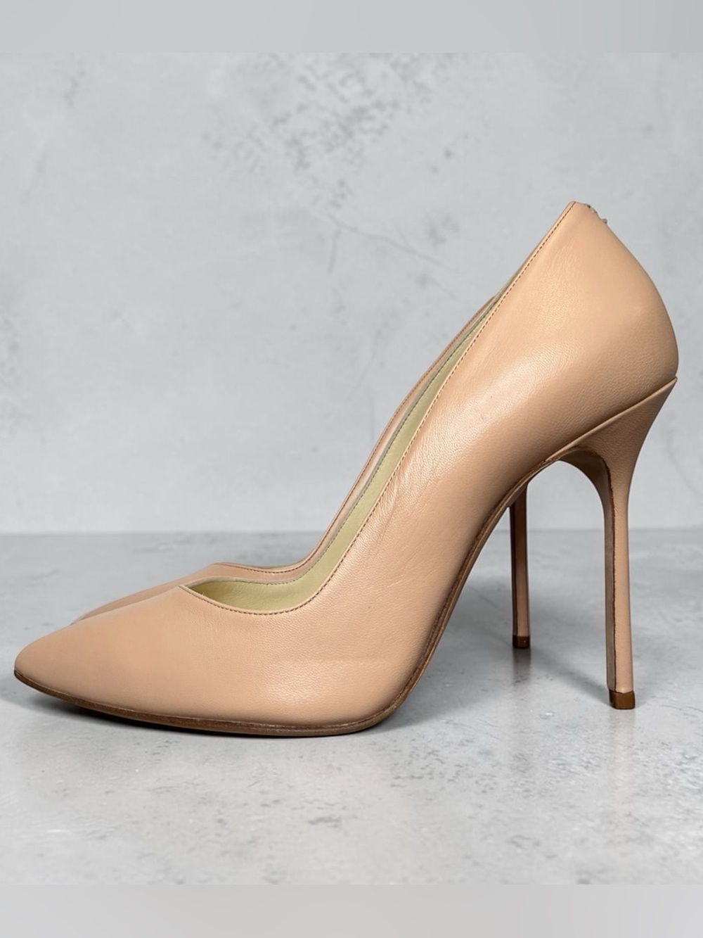 Sarah Flint Perfect Pump 100 size 37.5 US 7.5 in sand calf